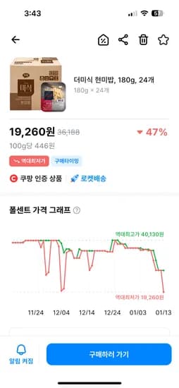 더미식 현미밥 180g 24개