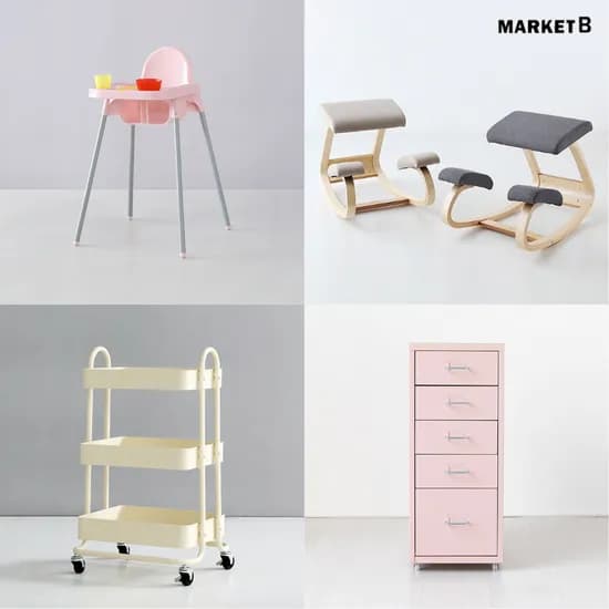 마켓비 SIGTAG 유아식탁의자 트레이 세트