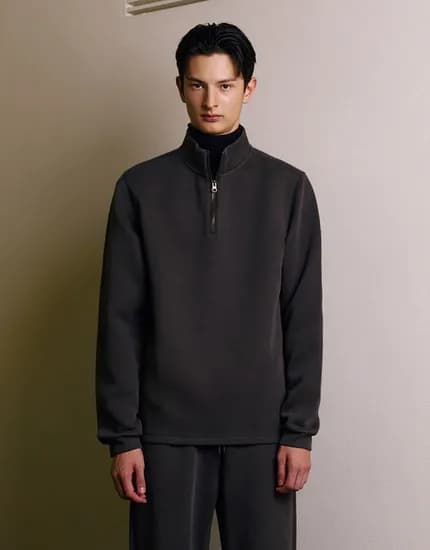 폴리 하프집업 맨투맨 남편옷