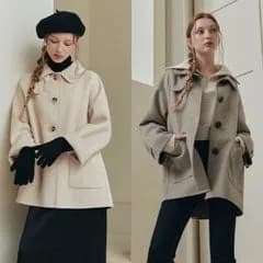 제로스트릿 핸드메이드 에이라인 울 하프 코트