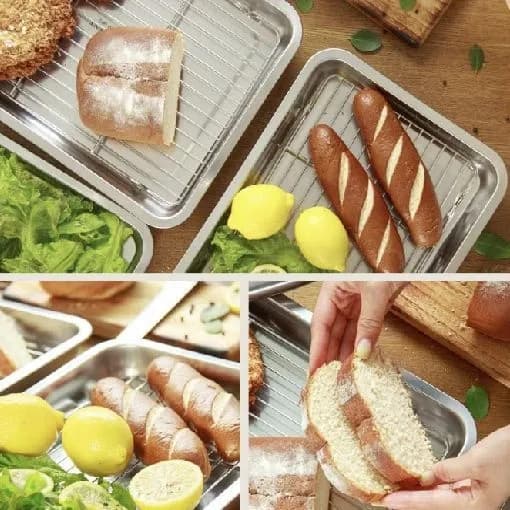 몽카라 쉐프 사각 스테인리스 트레인 종합세트 16P