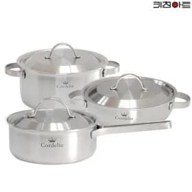 키친아트 통5중 스테인레스 인덕션냄비 3종세트