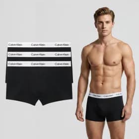 캘빈클라인 언더웨어 남성 코튼스트레치 블랙 드로즈 3매입 세트