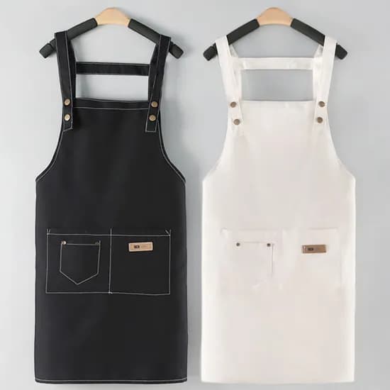 1+1 원피스형 주방 앞치마 캔버스 방수 앞치마