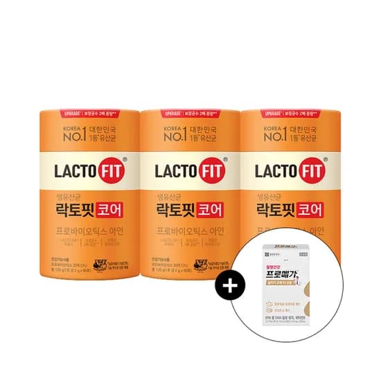 락토핏 코어 3통(6개월분)+알티지 듀얼 오메가3 30캡슐(증정) 24,060원