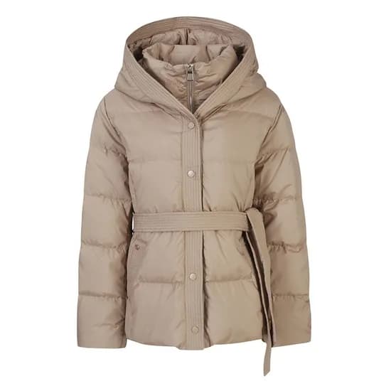 씨 후드 레이어드 스트랩 점퍼