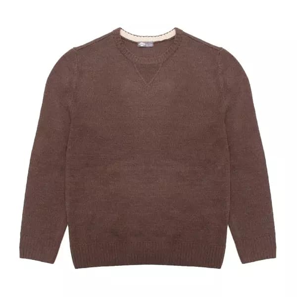 남성 컴포트핏 브라운 스웨터