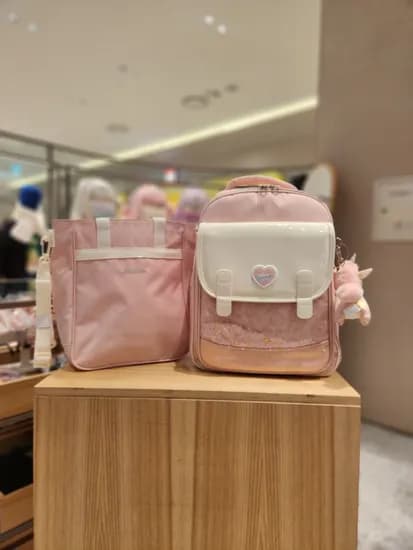 베네통키즈 블링 플랩 책가방 신발주머니세트