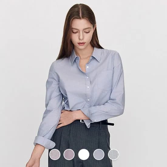 지오다노 옥스포드 긴팔 셔츠