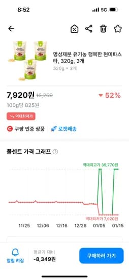 명성제분 현미파스타 3개