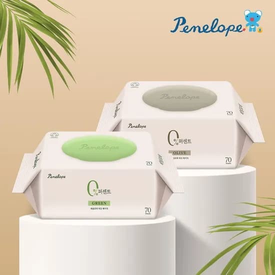페넬로페 0퍼센트 올리브 85평량 물티슈 20팩