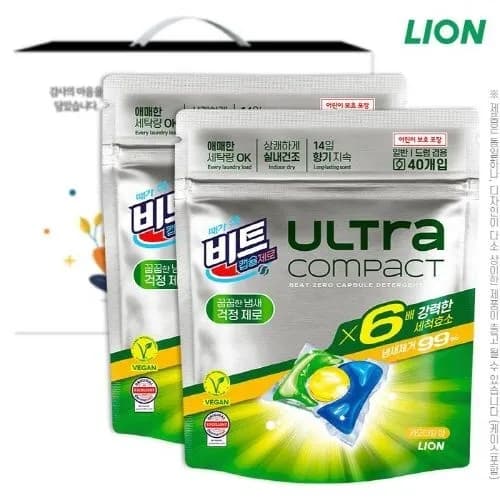 비트제로 울트라콤팩트 캡슐세제 40캡슐 X 2P
