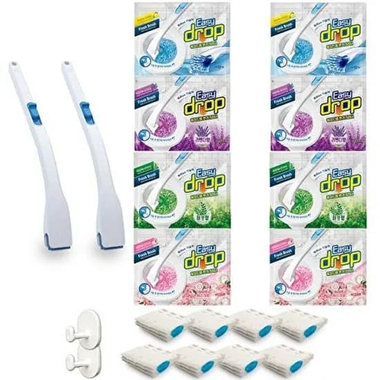 이지드롭 변기크리너 핸들 2개 리필 104개입