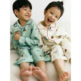 탑텐키즈 코튼 트윌 파자마 셋업