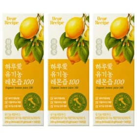 디어레시피 유기농 100% 레몬즙 20g 14포 3개