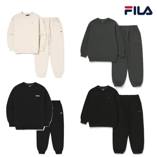 휠라키즈 기모 상하 트레이닝복 세트