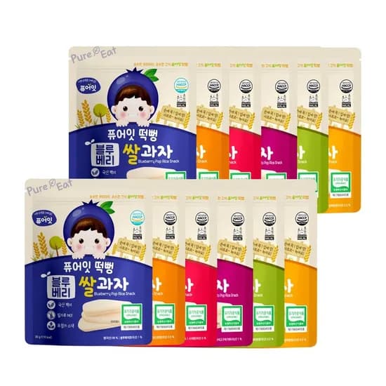 퓨어잇 한입에 퐁당 유기농 쌀과자 6+6봉 골라담기