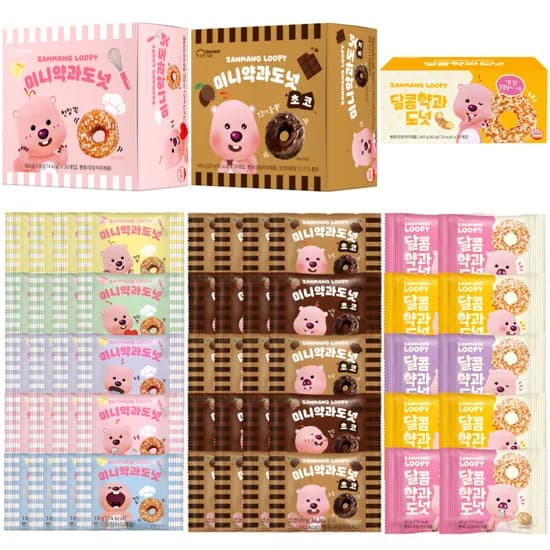 잔망루피 미니 약과도넛 3종세트 총 3박스