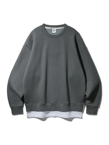 앨빈클로 레이어드 오버핏 기모 맨투맨