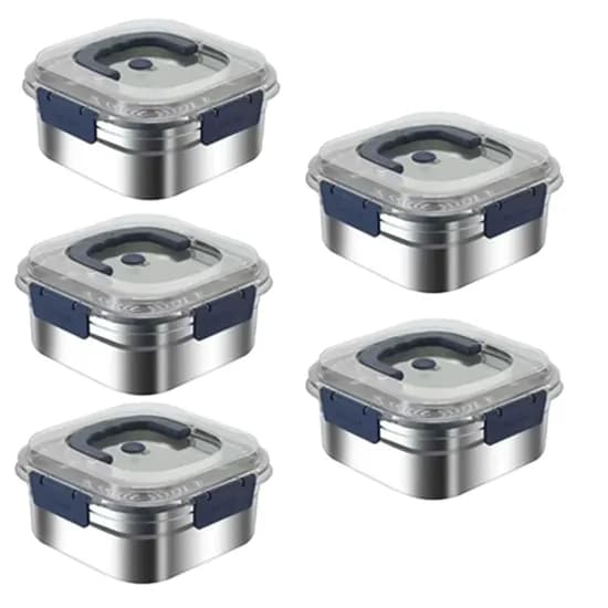 드림시오 스테인리스 밀폐용기 1.8L 블루 5개