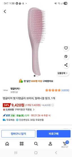 탱글티저 웻 디탱글러 브러쉬 9420원