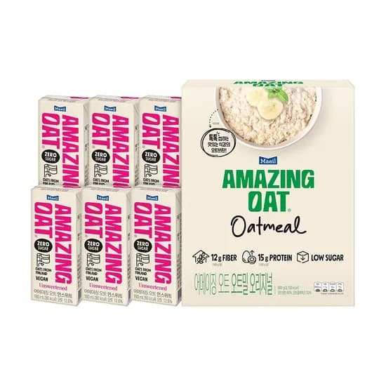 매일 어메이징 오트밀 오리지널 900g 언스위트 190ml 6개