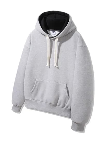 남여공용 기모 배색 후드티