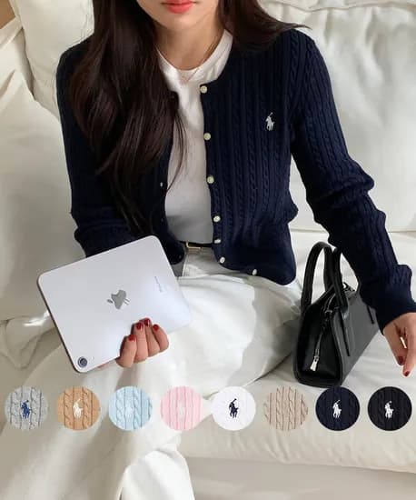 폴로 랄프로렌 베이직니트 가디건 걸즈