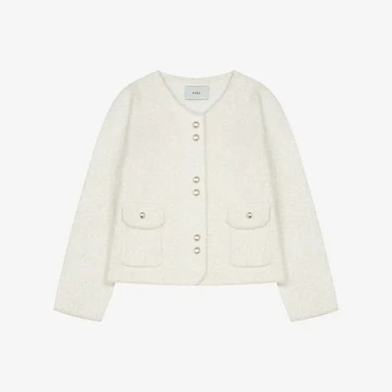 비키 날개사 보카시 니트 자켓