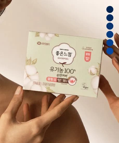 좋은느낌 유기농순면 소 중 대 6팩