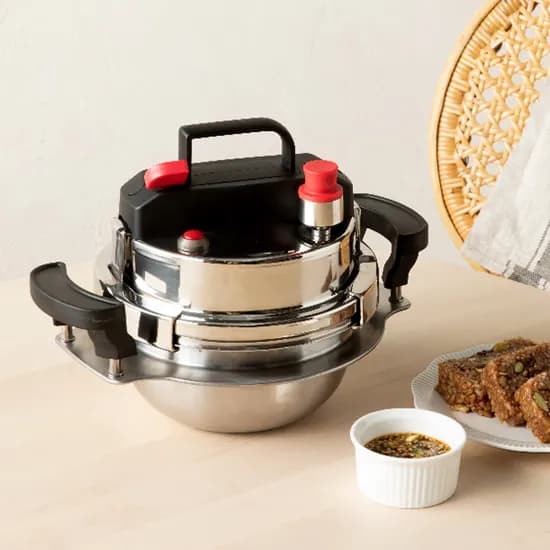 주방미학 심플 미니 통삼중 압력솥 1.2L