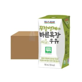 파스퇴르 무항생제 바른목장우유 195mL 20입