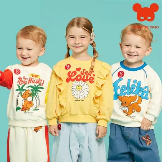 베베드피노 올오버 하와이안 맨투맨티셔츠