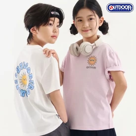 아웃도어프로덕츠키즈 캠핑 백그래픽 반팔 티셔츠