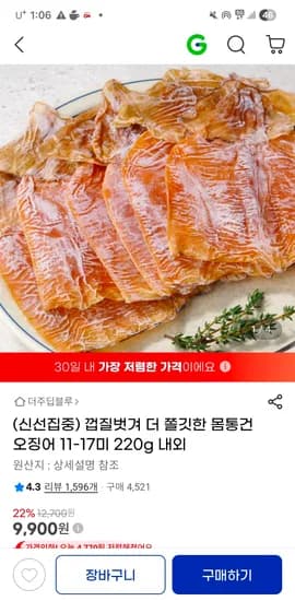 몸통건오징어 11-17미