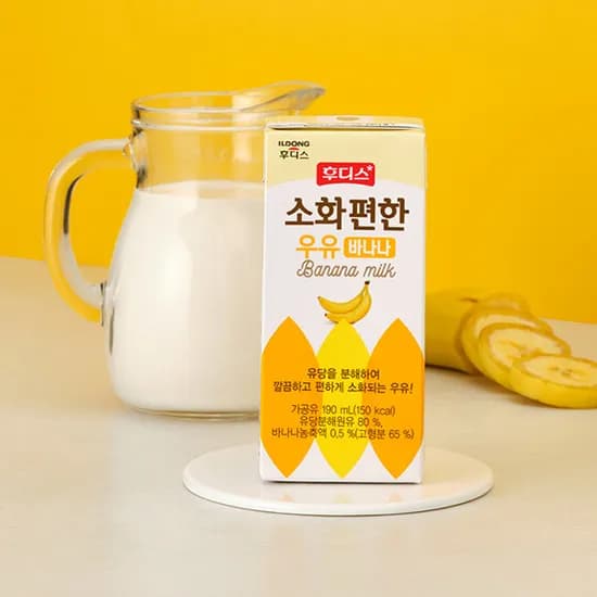 후디스 소화편한 우유 바나나 190ml 24팩