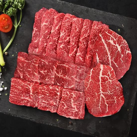 농협안심한우 투뿔 한우 모둠구이 한판 600g 1개