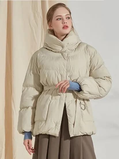 루시앙 에센셜 볼륨넥패딩자켓