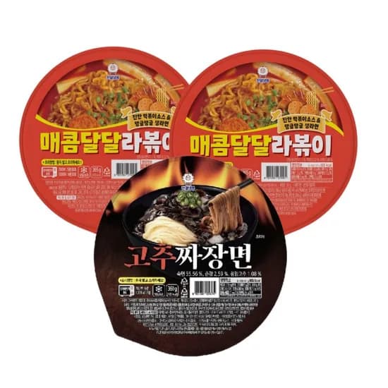 천일식품 매콤달달라볶이 고추짜장면 3봉 골라담기