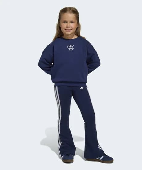 아디다스 X 디즈니 엘리스 크루 플레어 레깅스 세트 키즈