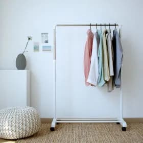 이동식 스탠드 행거 화이트 900