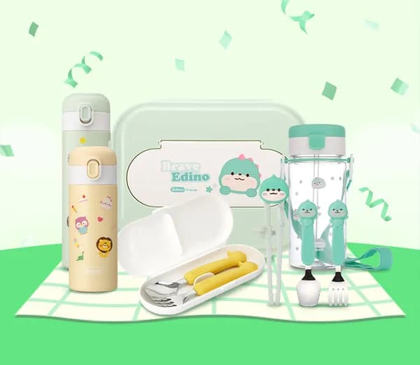 에디슨 이지그립 실리콘 스푼포크 케이스 세트