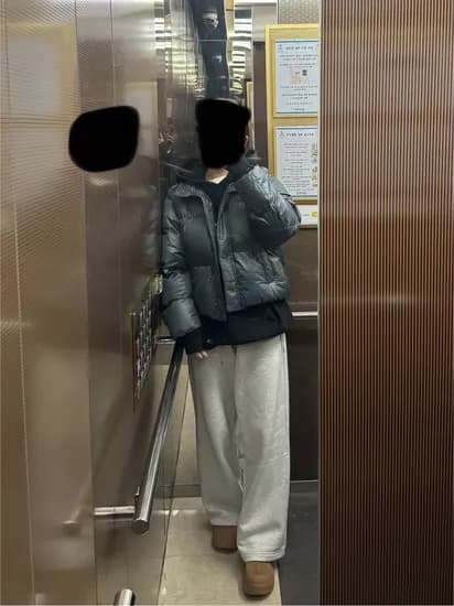 베이직 숏 푸퍼 38,600원 무배 착샷