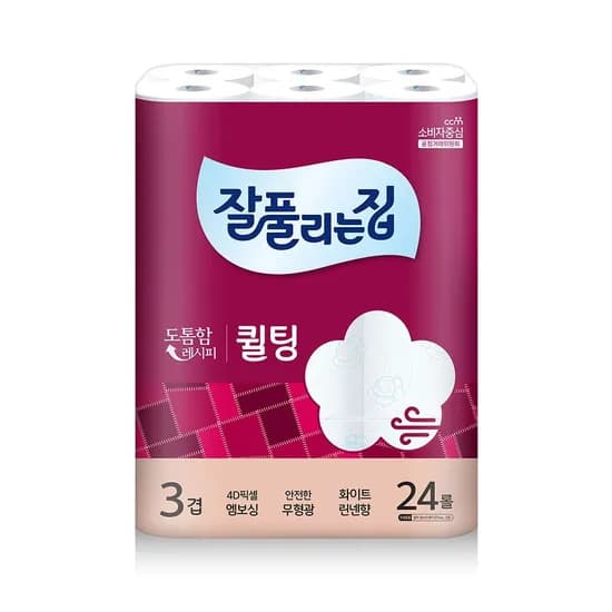 잘풀리는집 퀼팅 30m 24롤 2팩
