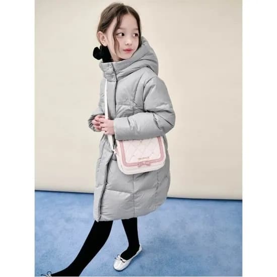신학기 빈폴키즈 여아 중경량롱패딩