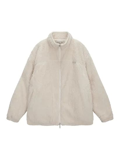 마뗑킴 백로고 플리스점퍼