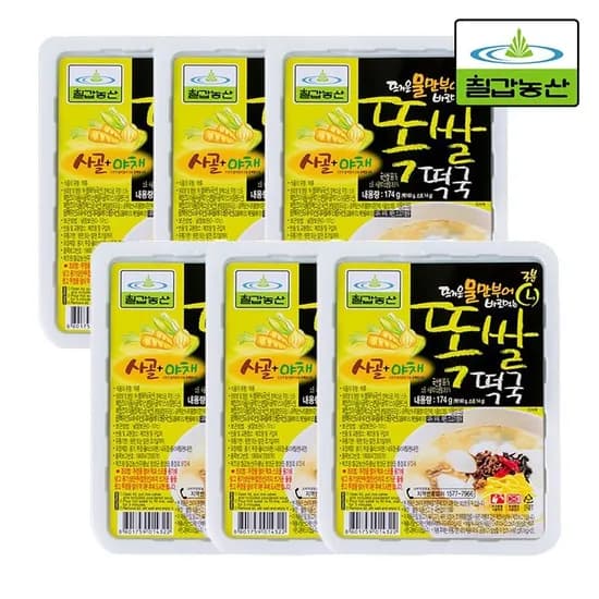 우리쌀 즉석 떡국 똑쌀떡국 174g 6개