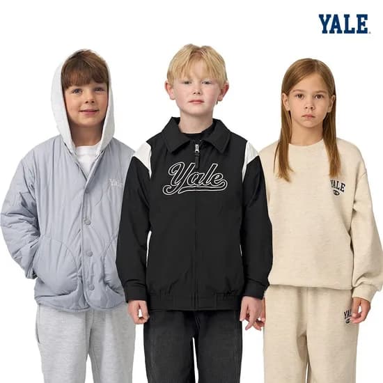 예일키즈 기모 1889 불독스 반집업 상하복