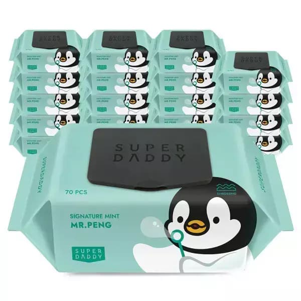 슈퍼대디 70평량 물티슈 20팩 60분러시