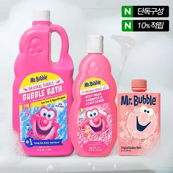 미스터버블 컨트리세이브 버블바스 1060ml 샴푸앤바스 473ml 레트로버블